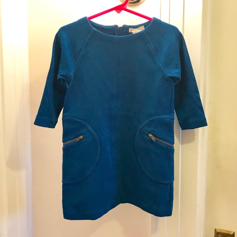 Crewcuts Girls Blue 3/4 Sleeves Sheath Dress